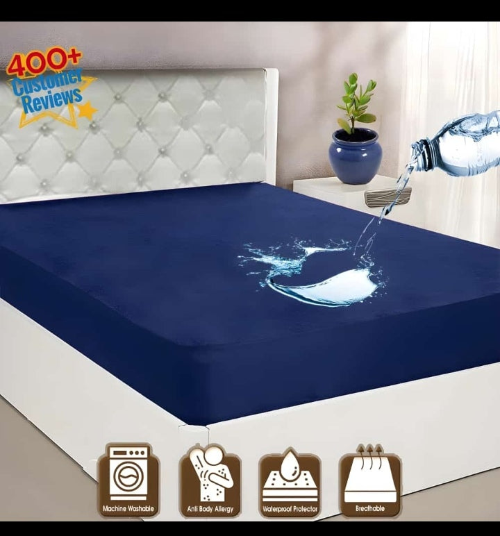 Waterproof Mattress Cover (Protector) BLUE