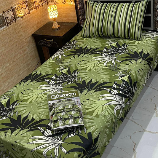 alkaram 4Pc Cotton Single Pair Bedsheet